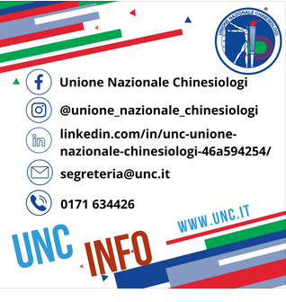L'unione Nazionale Chinesiologi su Facebook, Instagram, Linkedin e Telegram